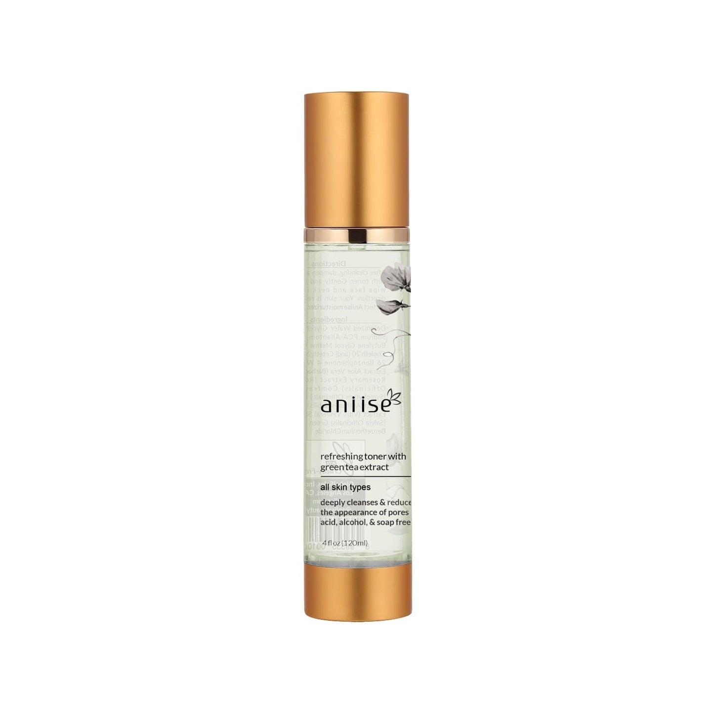 Aniise Natural Skin Care:  Green Tea Extract Refreshing & Hydrating Face Toner - Unisex.