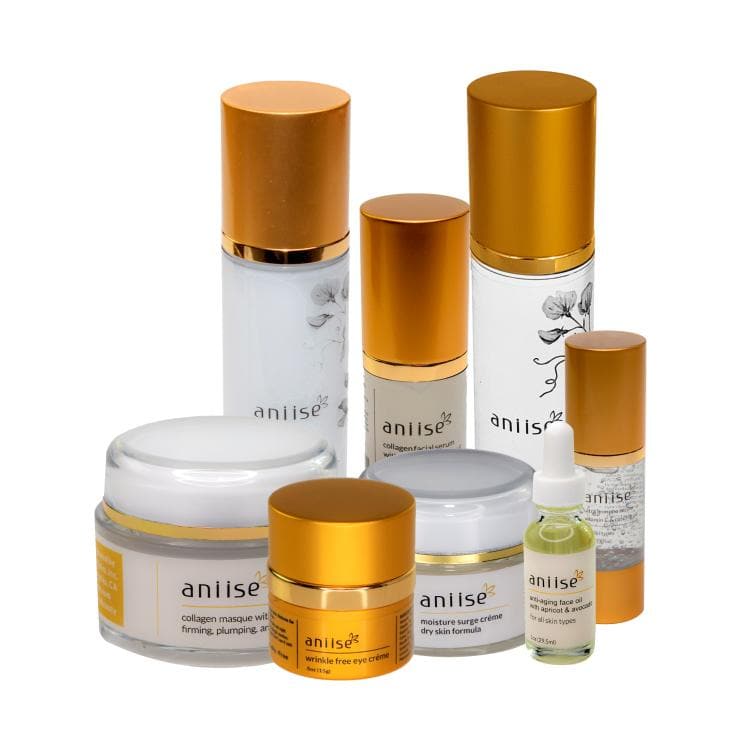 Aniise Natural Skin Collection For Your 50s Plus: Hydrate, Brighten, Reduce Appearance of Fine Lines and Wrinkles